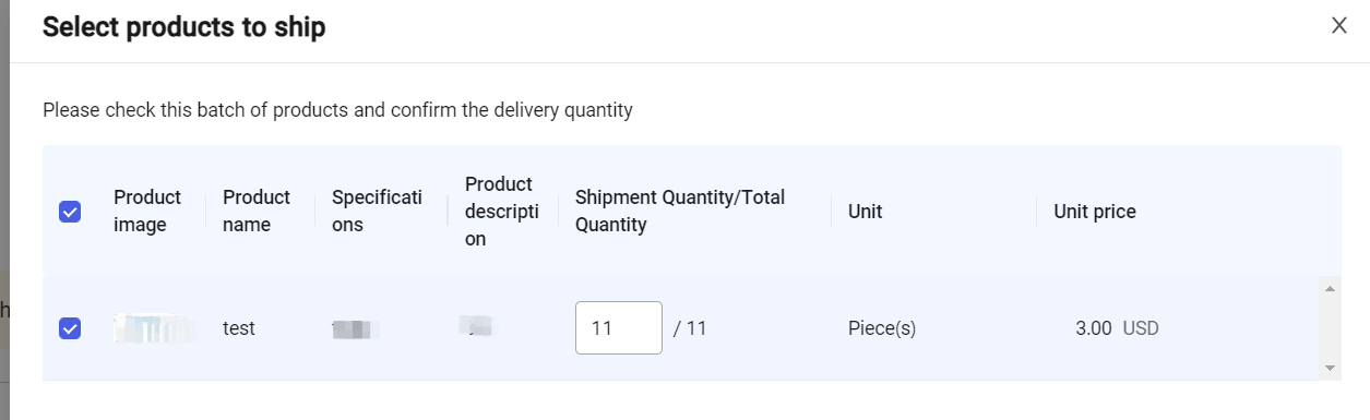 Select Products to Ship 2